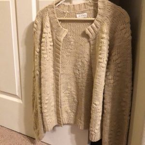 Lucky Brand Bobble Diamond Cardigan. Smoke free home. NWOT. 27% wool/